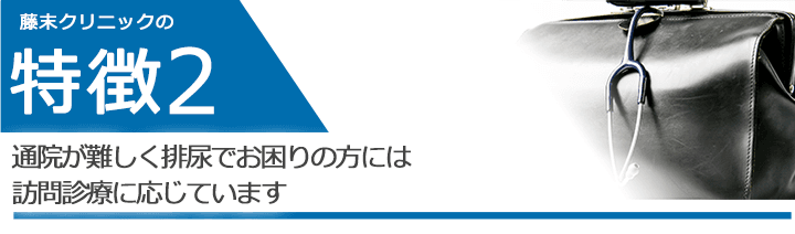 通院が難しく排尿でお困りの方には訪問診療に応じています